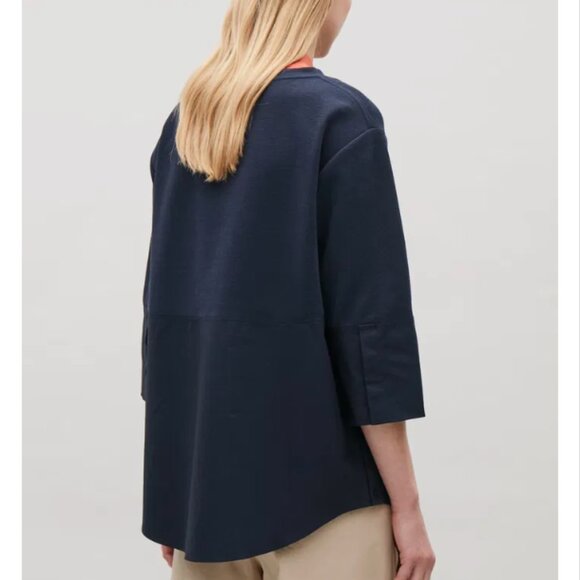 COS Two-Textured Navy Tunic - Small - Picture 2 of 9